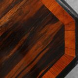 19th Century English side table with geometric wood inlay by John Taylor &