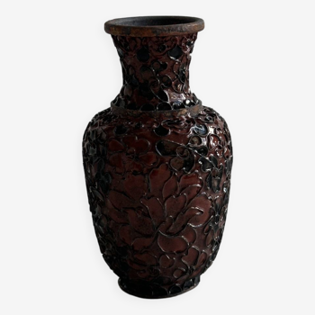 Cloisonne enamel vase