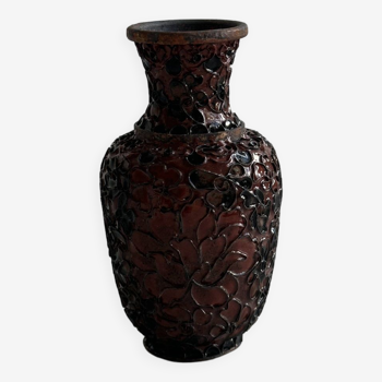 Vase en émaux cloisonnés