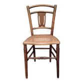 Bistro chair with caning