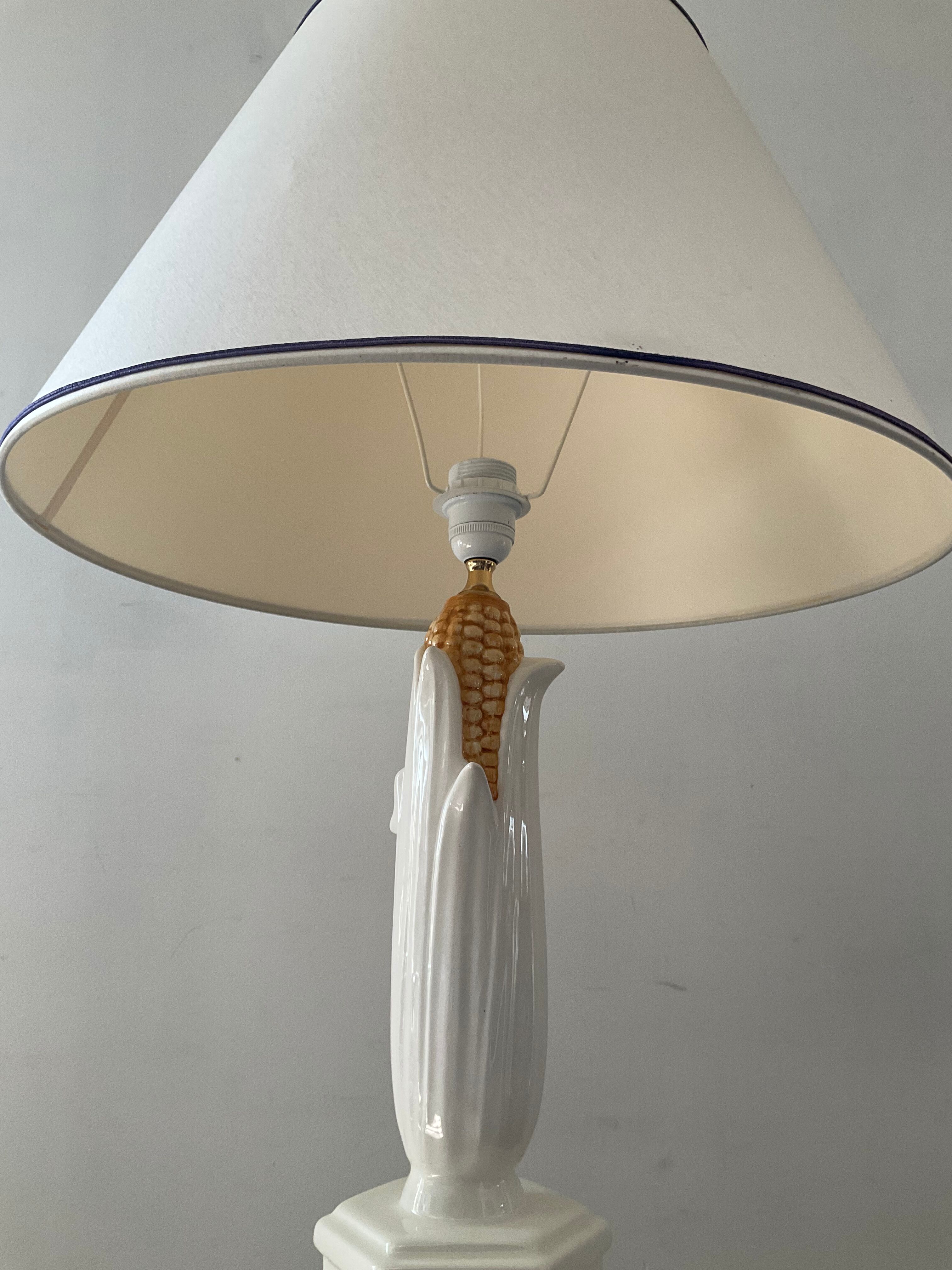 Vintage ceramic cob lamp 70s