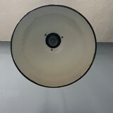 Large black enamel Bauhaus hanging lamp