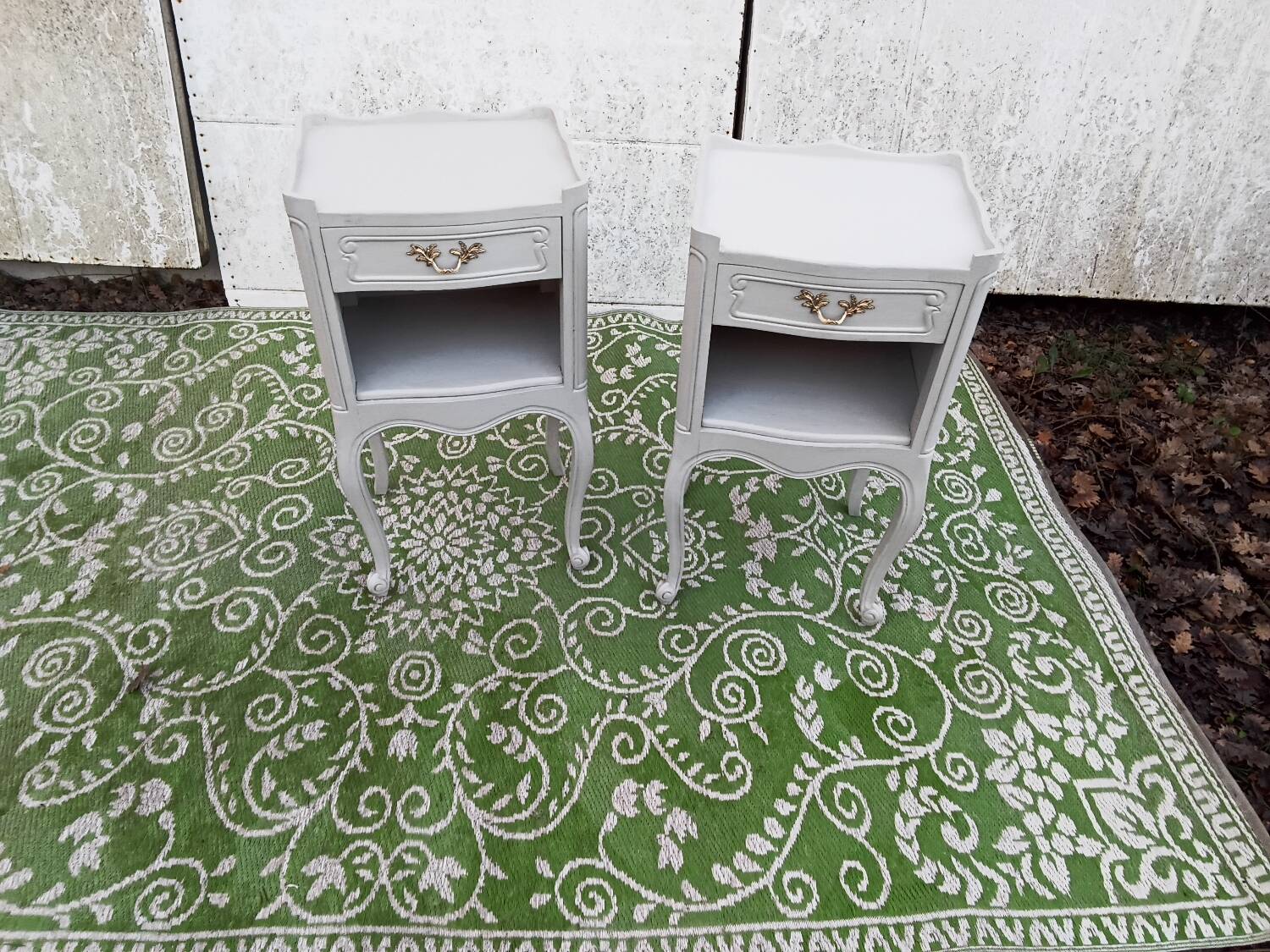 Pair of gray bedside tables