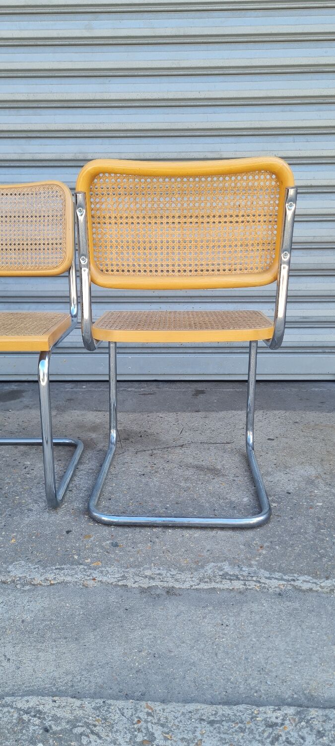 Set of 4 chairs cesca B32 by Marcel breuer