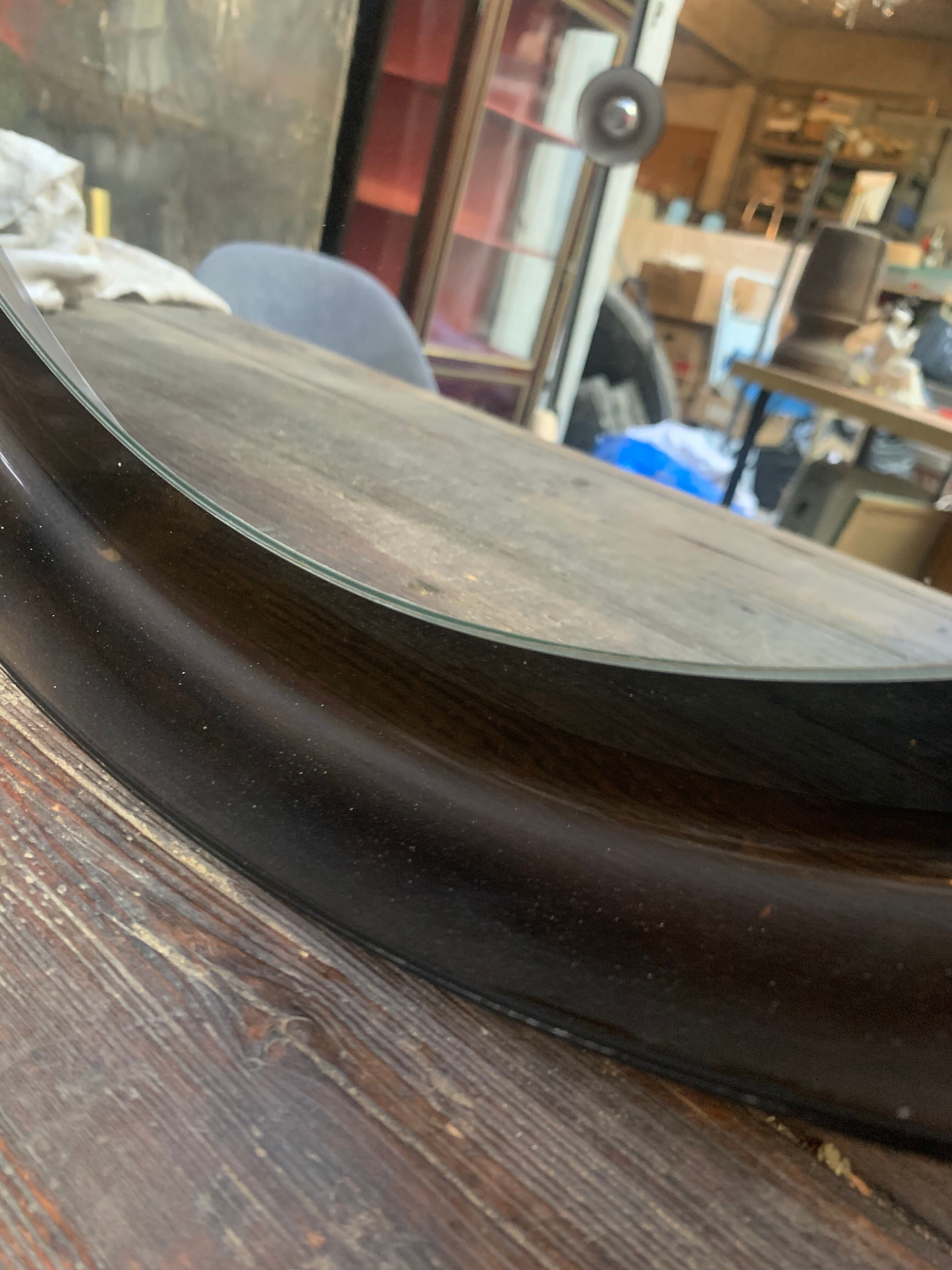 Vintage mirror has round shape - 56cm