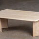 Table basse design vintage travertin
