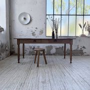 Bistro farmhouse table cherry wood turned legs 180cm