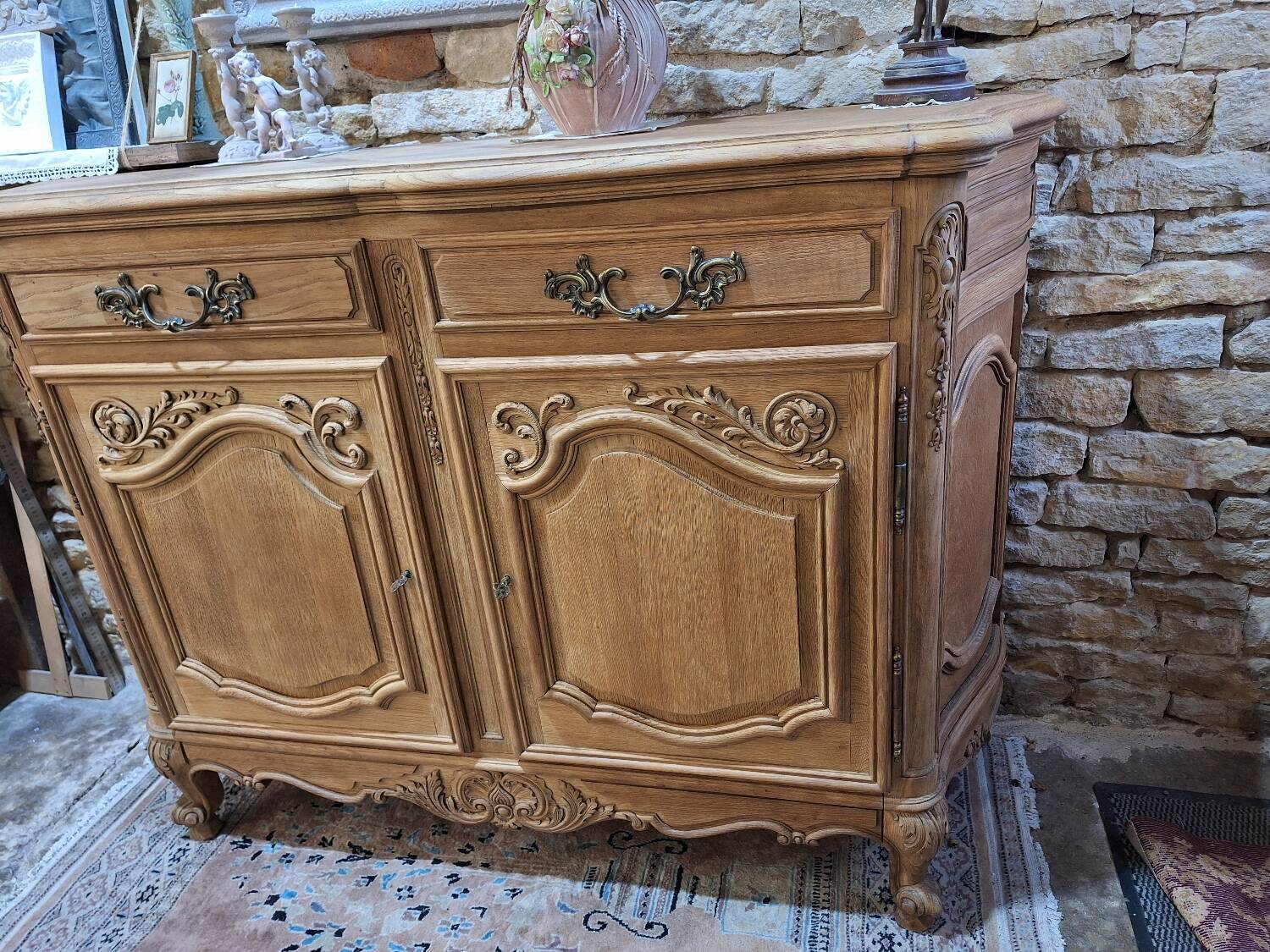 Louis XV style sideboard in solid oak