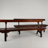 Victorian pitch pine railway bench – Halstead’s Makers, Todmorden