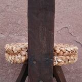 Handmade wickerwork chair from the 60s and 70s