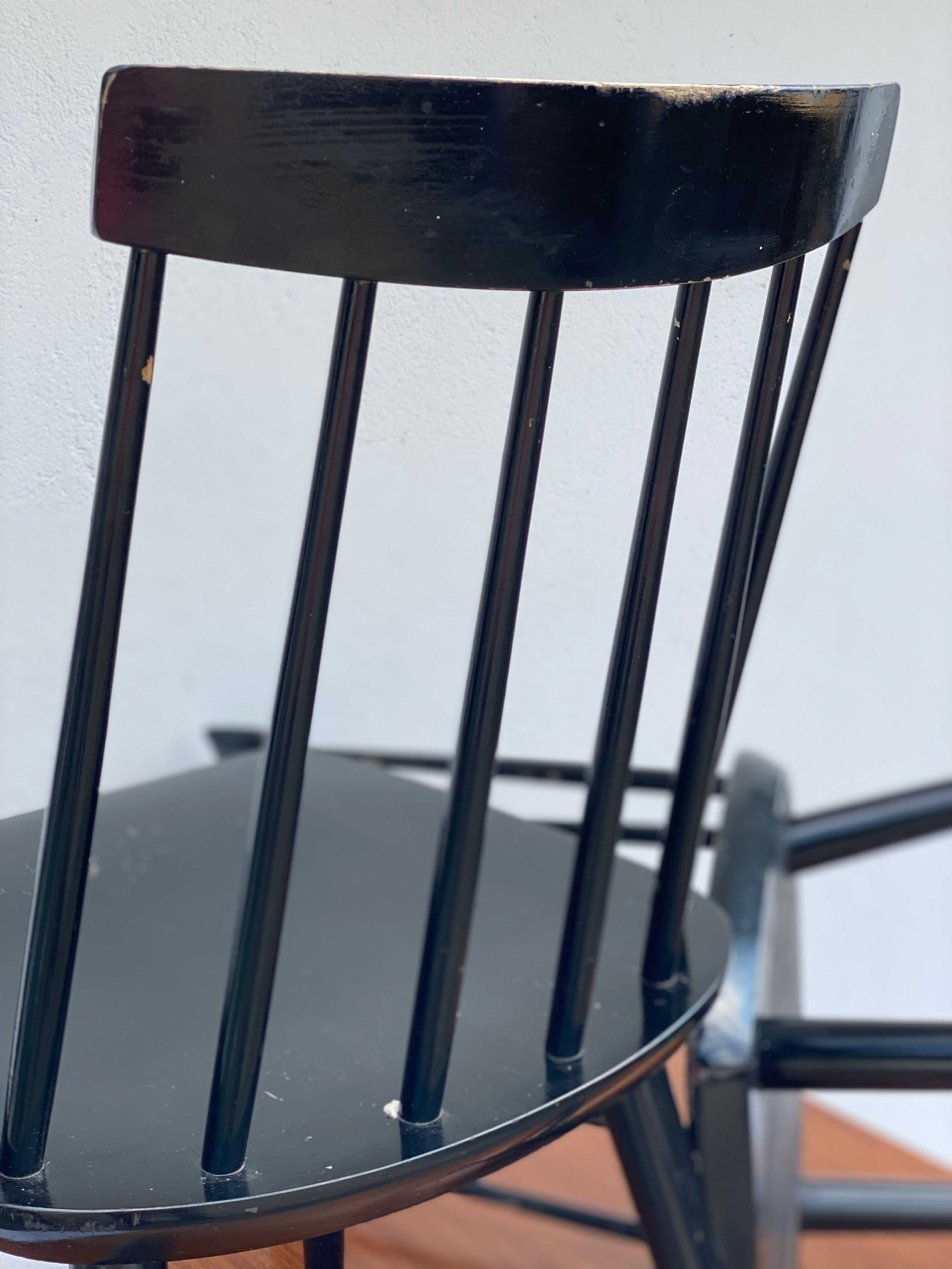 Teak Drop Leaf Dining and 2 Danish Spindle Back Chairs