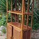 Rattan furniture and canning with vintage shelves