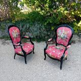 Pair of transition style armchairs
