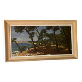painting signed René Dulieu - shore of Var