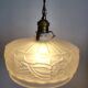 Lampe de plafond Art nouveau en persglas forgé avec décor floral, Frankrijk