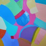 Abstract patchwork painting