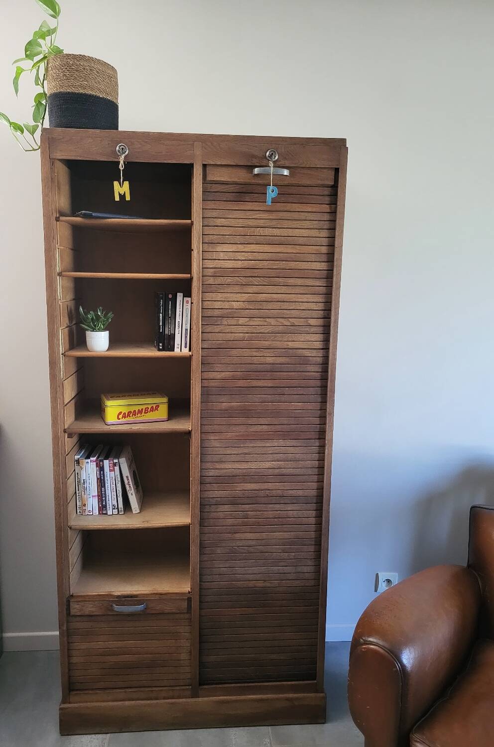 Double Oak Filing Cabinet