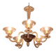 Venetian chandelier from Murano in smoked glass
