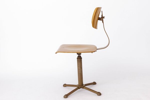 Chaise de bureau industrielle, années 1950 environ - Allemagne