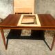 Extendable dining table with vintage 60s teak extensions
