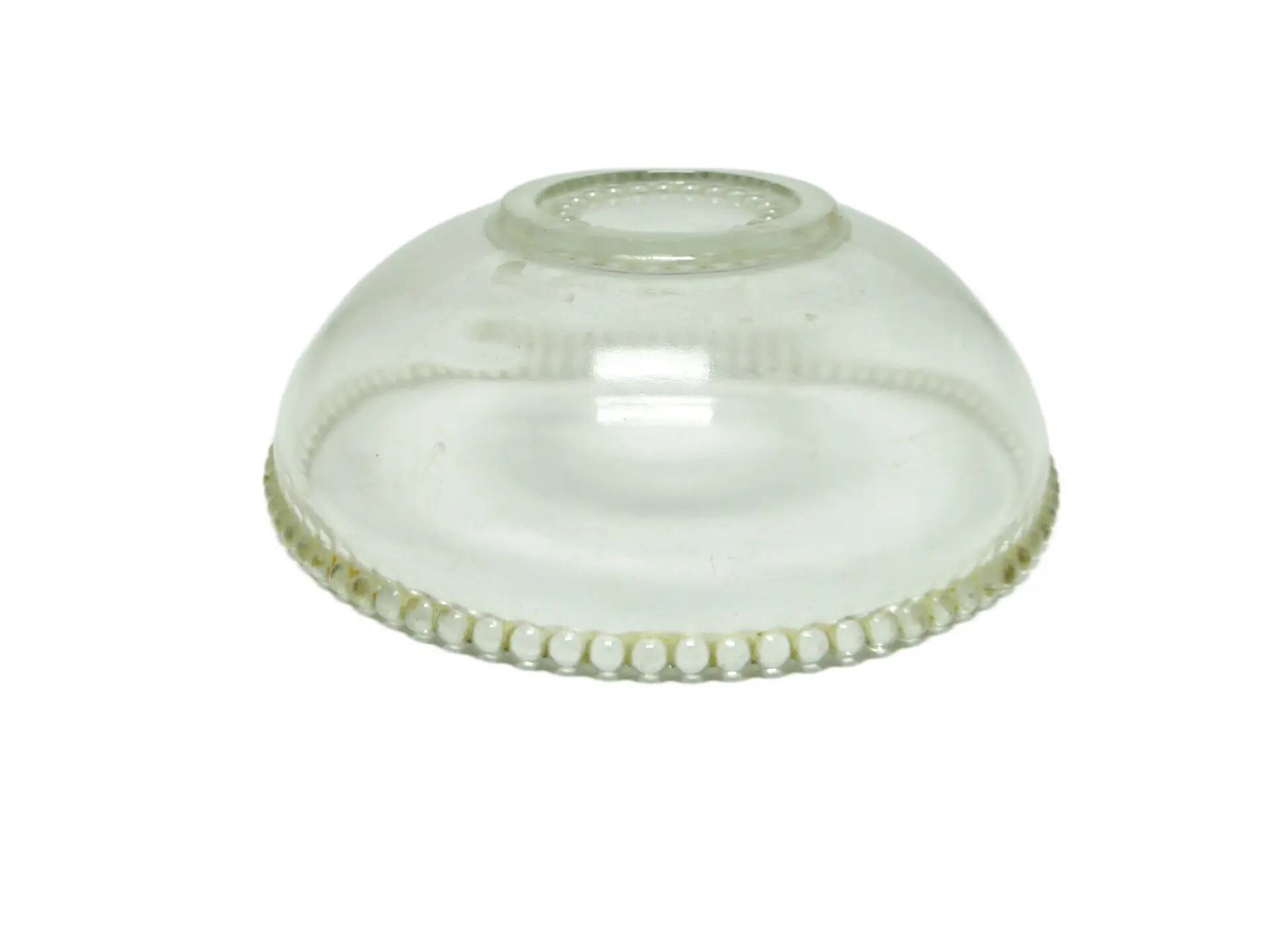 Mid-century modern centerpiece, transparent glass, Poland, 1970s.