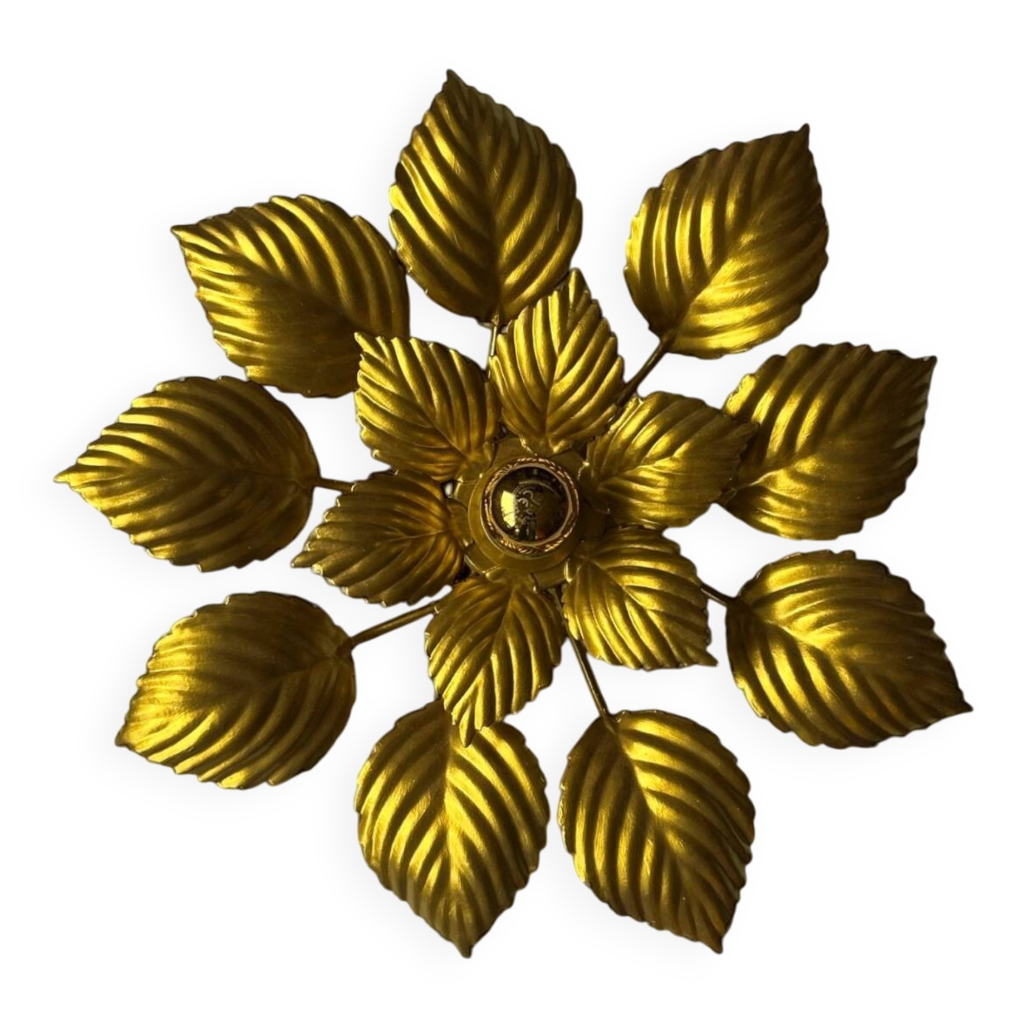 Grande applique florale dorée 