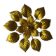 Large gold floral wall sconce