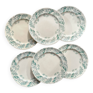 Lot de 6 assiettes Plates - terre fer