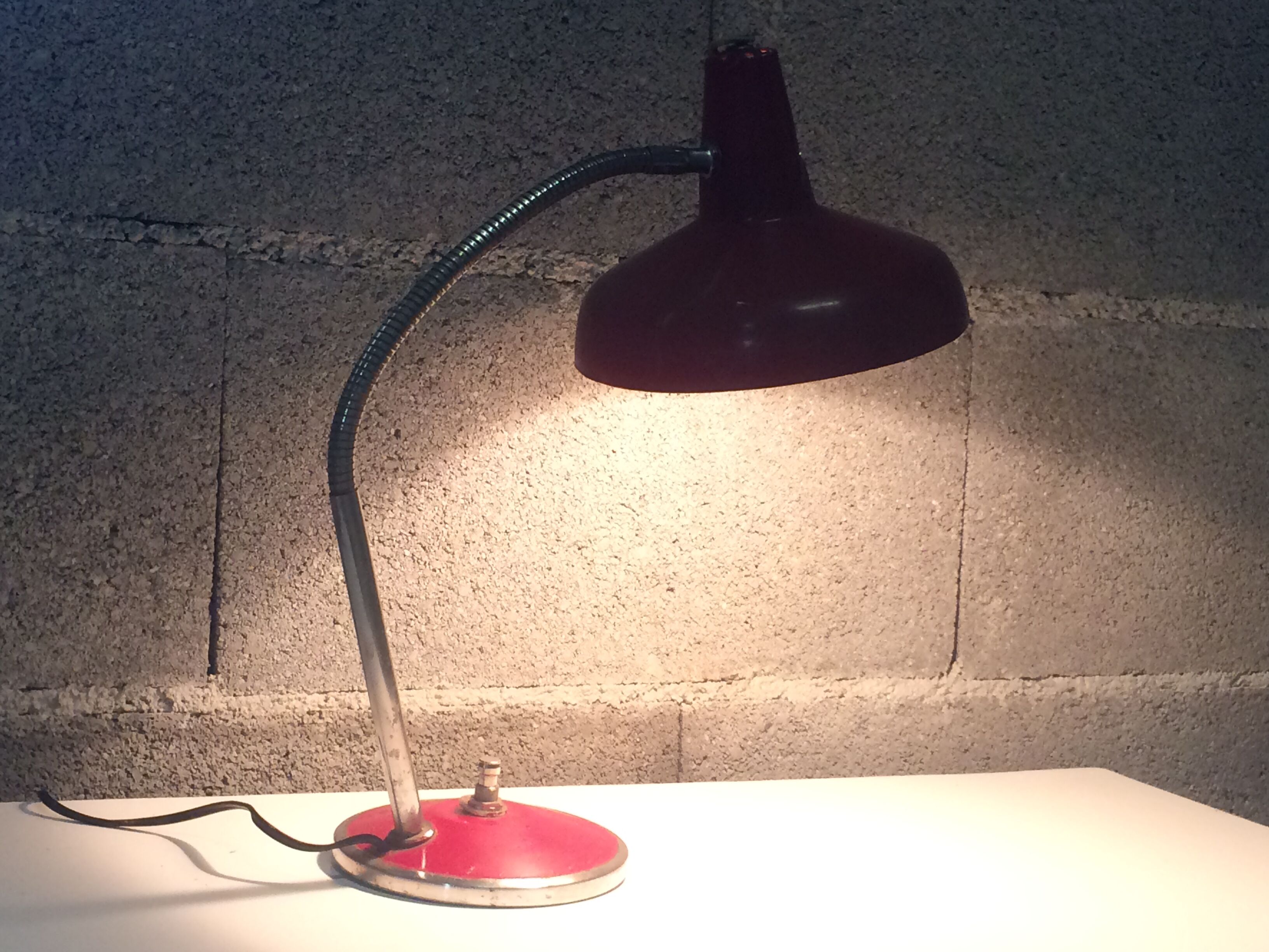 Lampe de bureau vintage  aluminor années 50