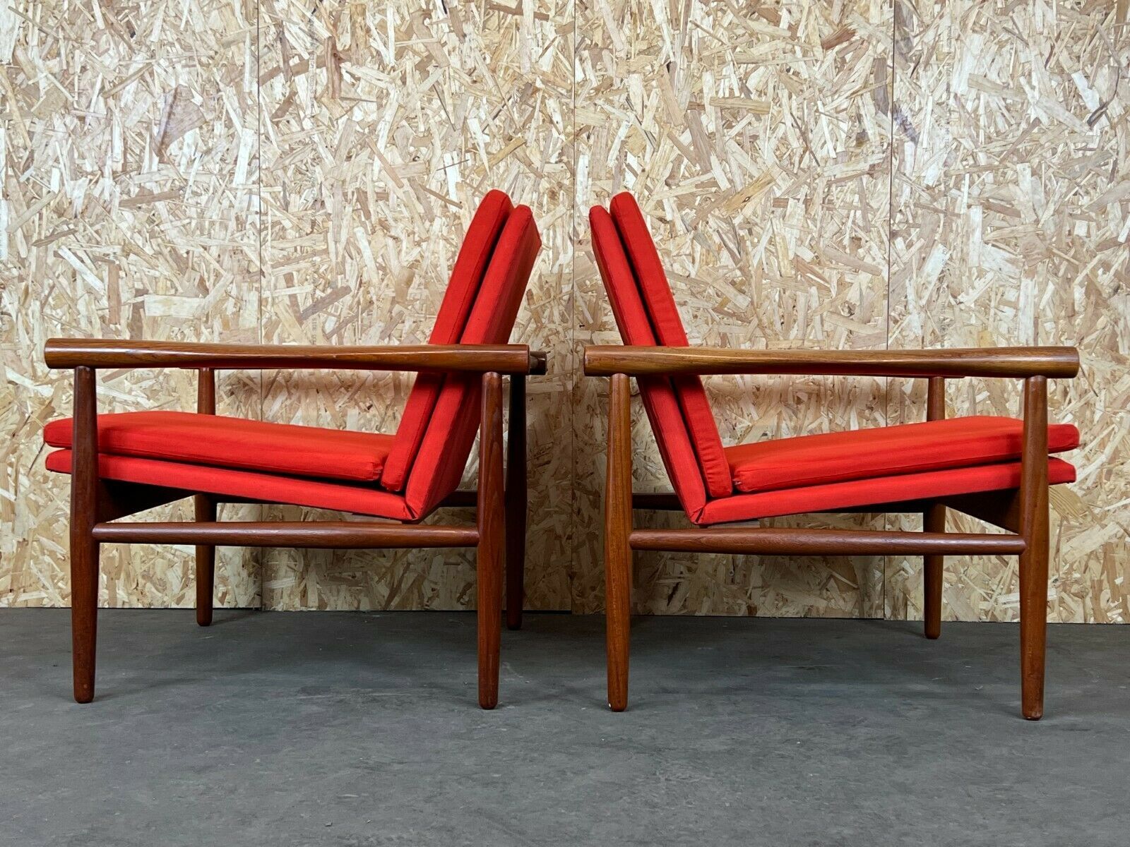 2x 60s 70s Teak Easy Chair Kai Lyngfeld Larsen Søborg Møbler Danish 60s
