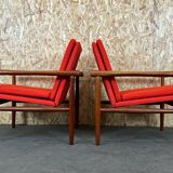2x 60s 70s Teak Easy Chair Kai Lyngfeld Larsen Søborg Møbler Danish 60s