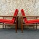 2x 60s 70s Teak Easy Chair Kai Lyngfeld Larsen Søborg Møbler Danish 60s