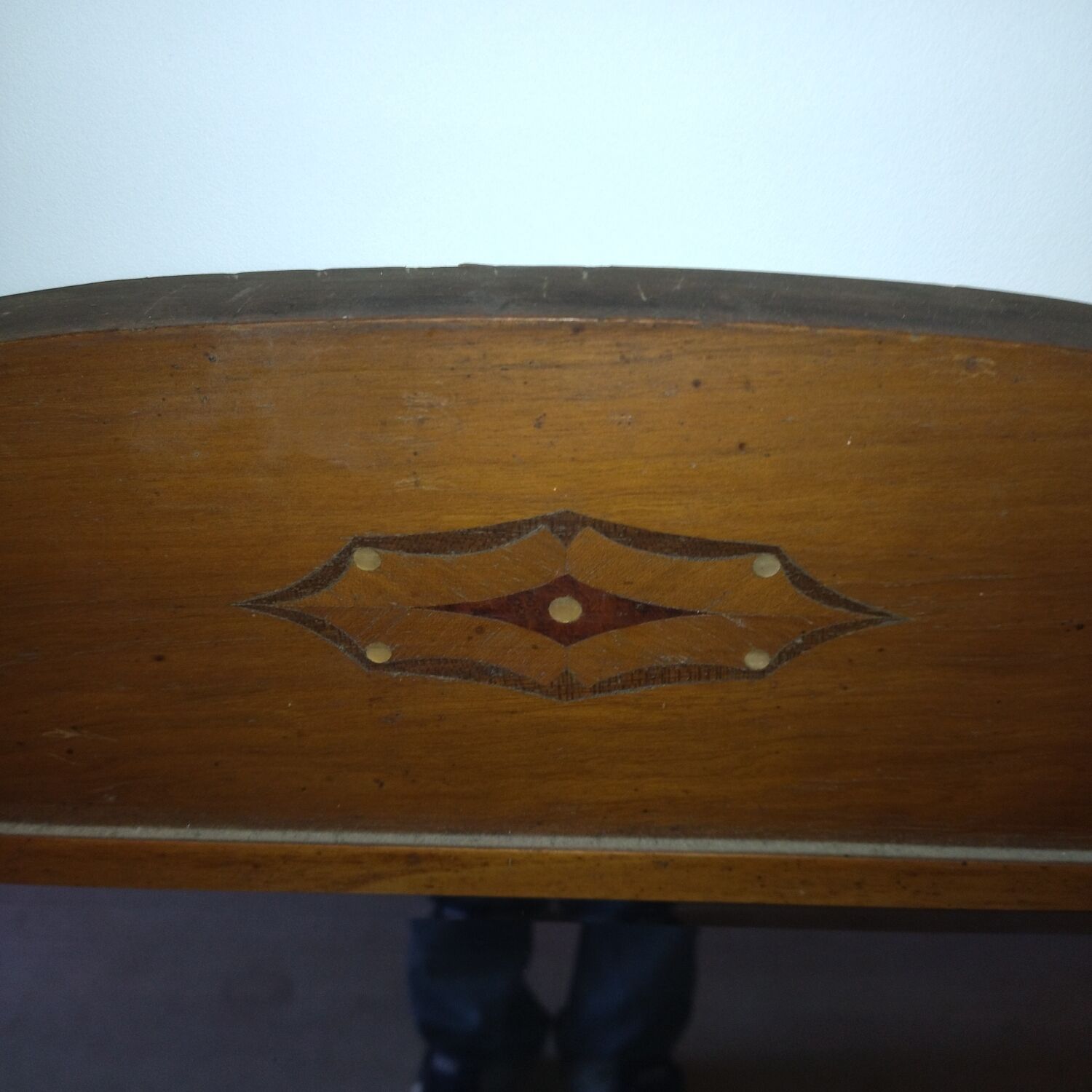 Trumeau mirror art-deco marquetry marble wood