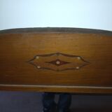 Trumeau mirror art-deco marquetry marble wood