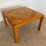 Old dining table with extension Scandinavian design from the 70s solid beech
