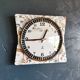 Vintage formica clock silent wall pendulum 60s "Jaz flowers"