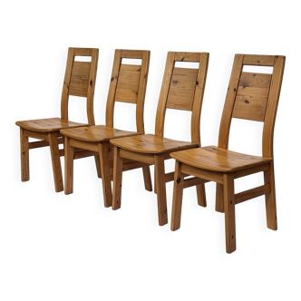 Vintage set of four dining room chairs Finnish Design Laukaan Puu