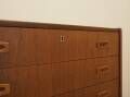 Danish teak chest of drawers with six drawers and sculptural handles, 1960s