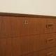 Danish teak chest of drawers with six drawers and sculptural handles, 1960s