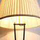 1950s floor-lamp in brass and plissé