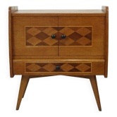 vintage chest of drawers with checkerboard pattern in Scandinavian design