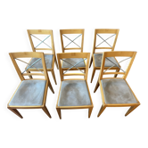 6 Plank dining chairs