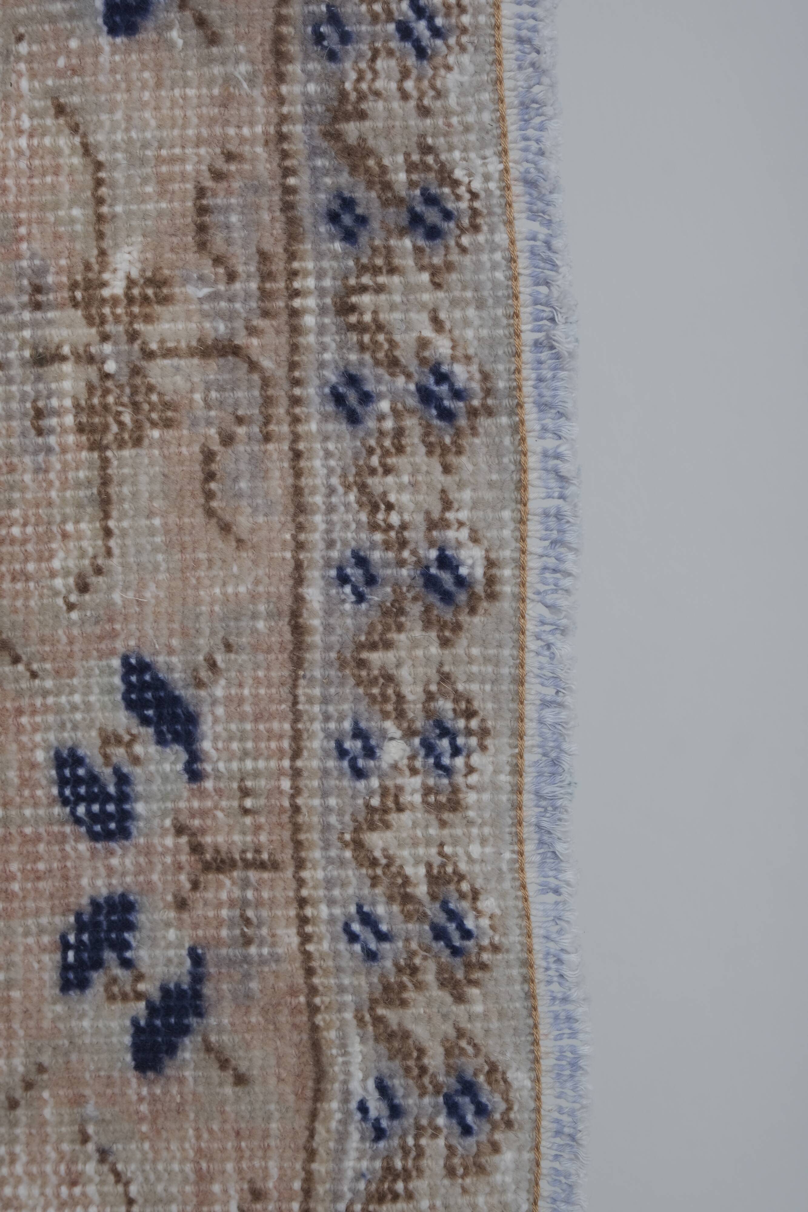 Shabby chic vintage turkish village pictorial rug 3'7'' x 5'4''