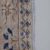 Shabby chic vintage turkish village pictorial rug 3'7'' x 5'4''