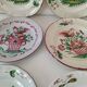 Set of 6 plates with birds and roosters.