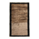 Hand-Knotted Turkish Tulu Rug. 100% Wool Minimalist Border Design. Beige, Brown & Black Colors. Custom Options Available