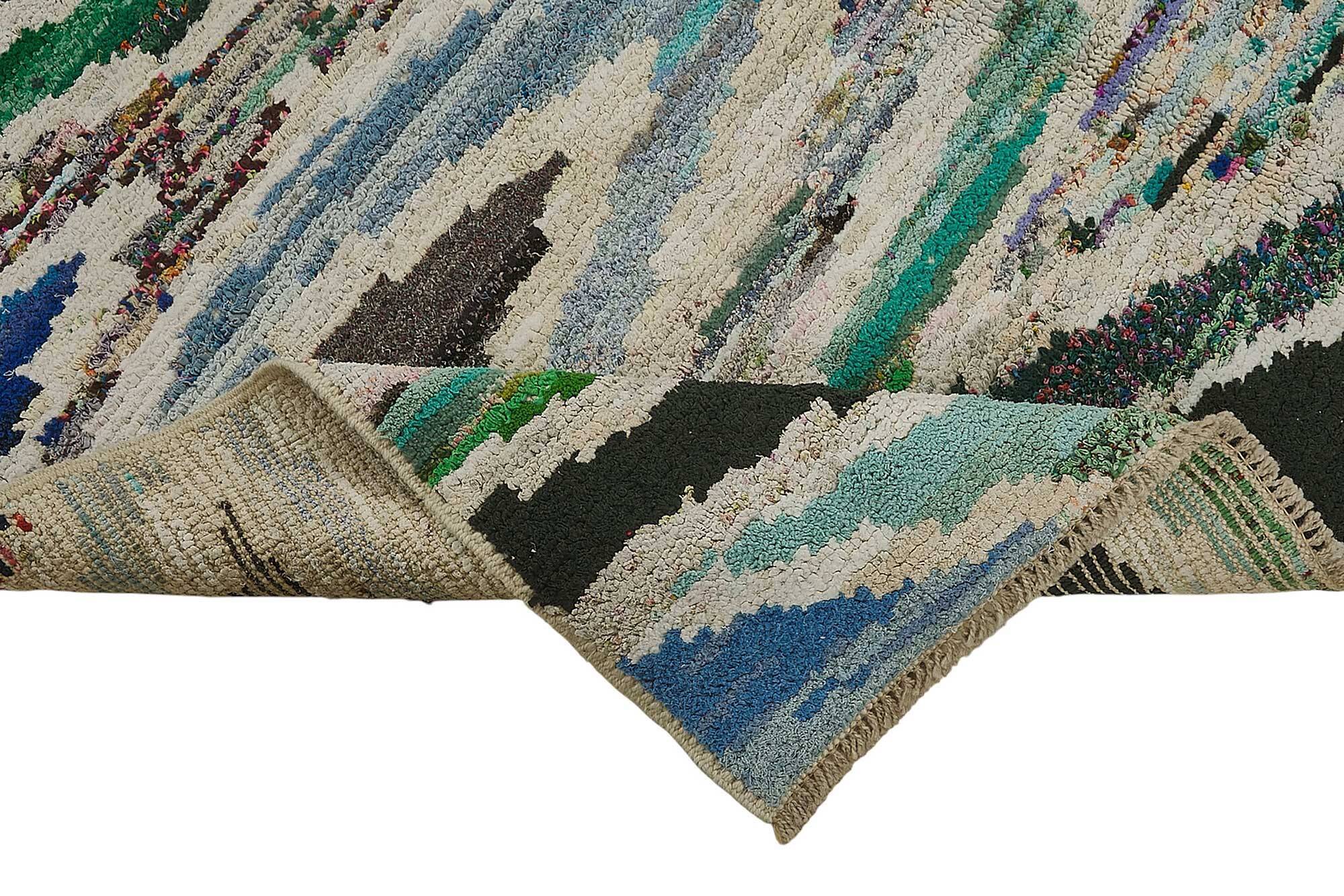 Handwoven Turkish Recycled Boho Rug 177 cm x 260 cm