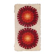 Tapis en spirale de l’âge de l’espace rouge et crème