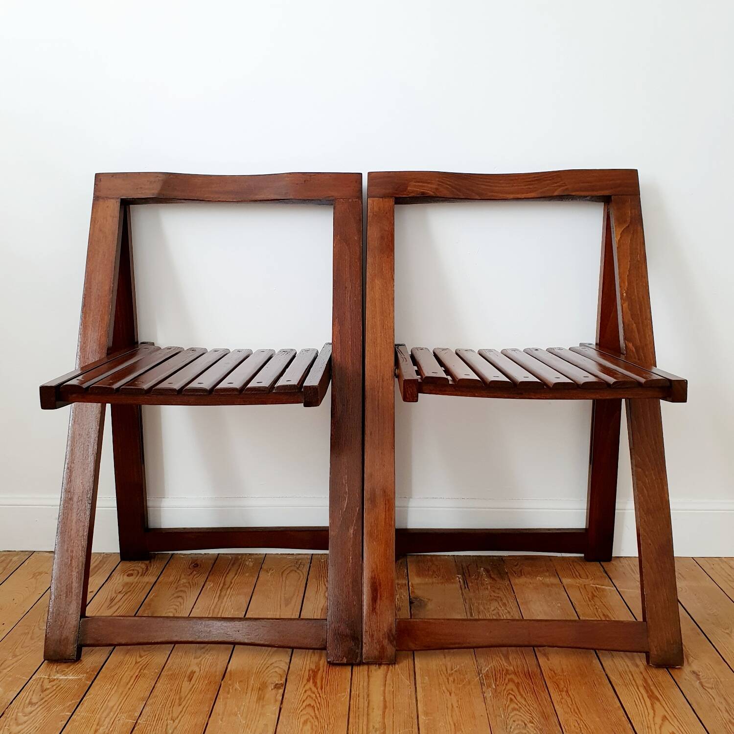 Pair of Aldo Jacober folding chairs