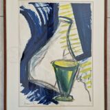 Bernd Zimmer (Born 1948) Gouache on paper - Abstract still life